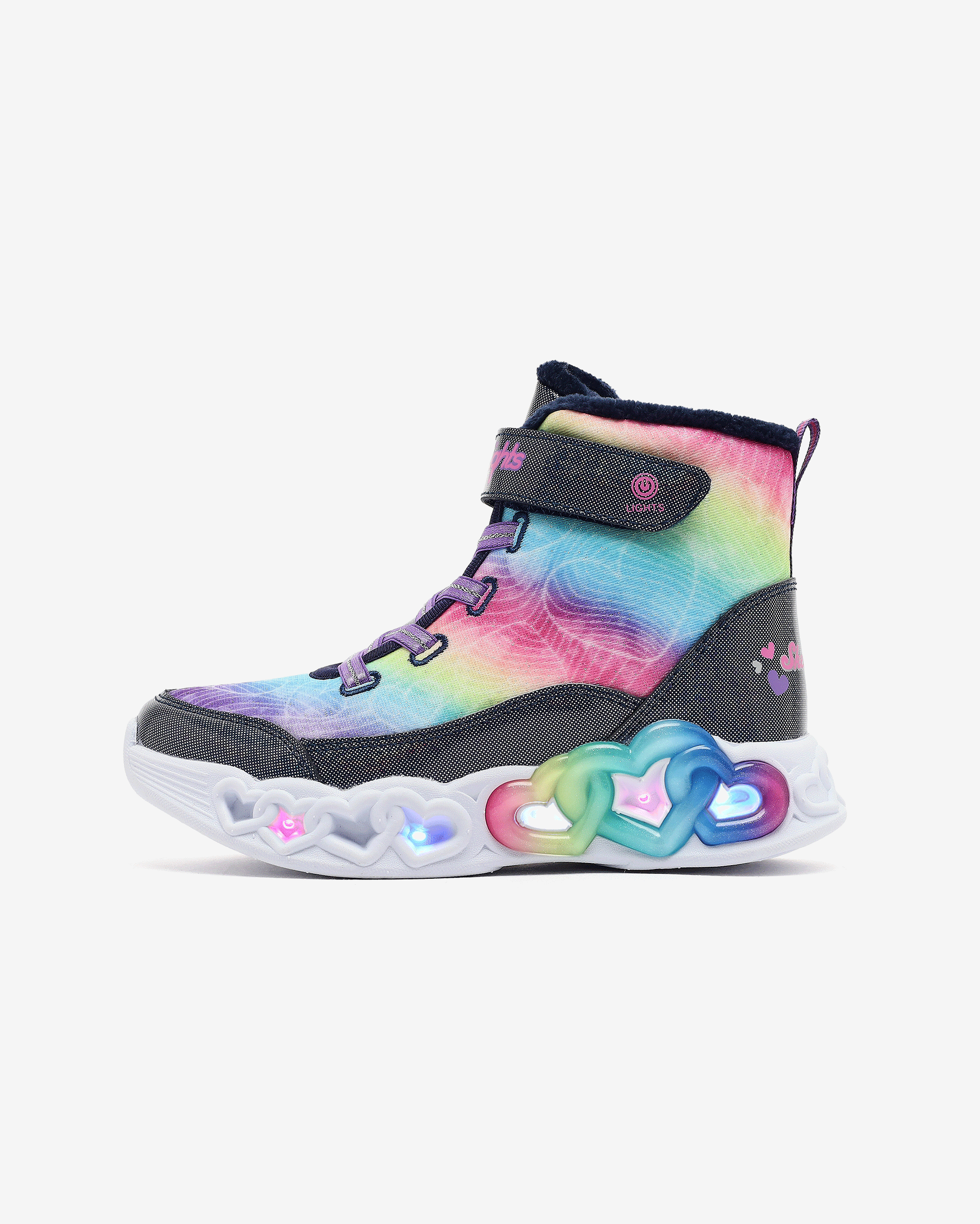 Skechers Infinite Heart Lights Büyük Kız Çocuk Lacivert Işıklı Bot